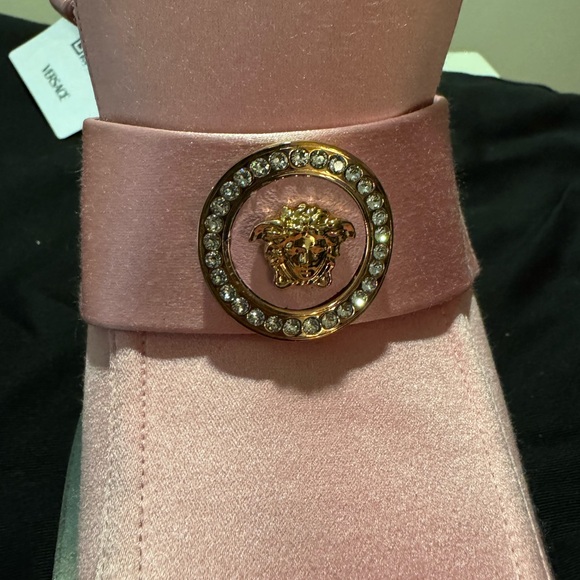 Versace Pink Heels with Glossy Finish and Buckle Strap - Picture 10 of 10